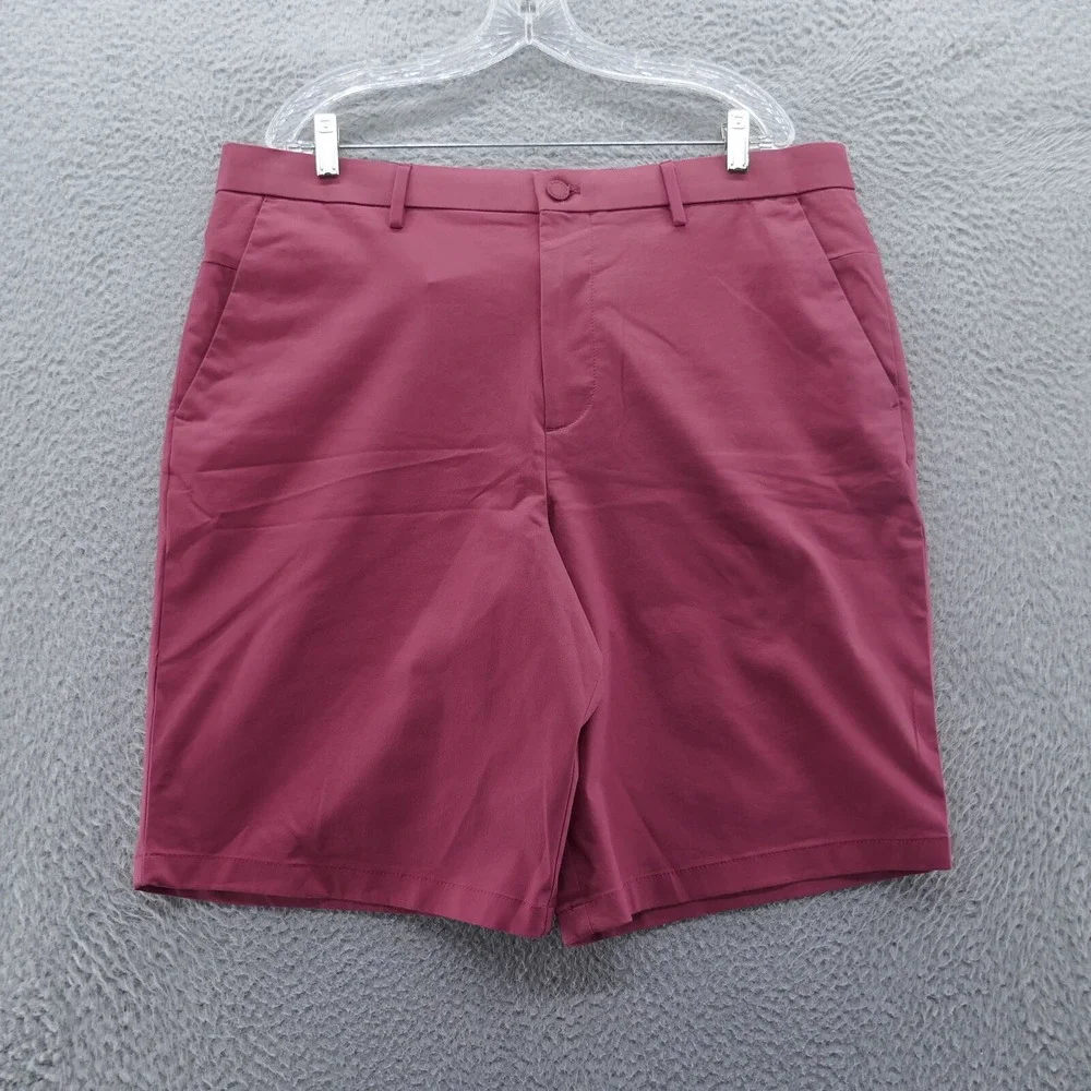 Banana Republic Mens Emerson Shorts 38 Light Red Core Temp Quick Dry Stretch NEW